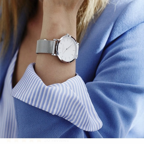 Rosefield Silver Mesh Watch Set GORGEOUS - Picture 3 of 8